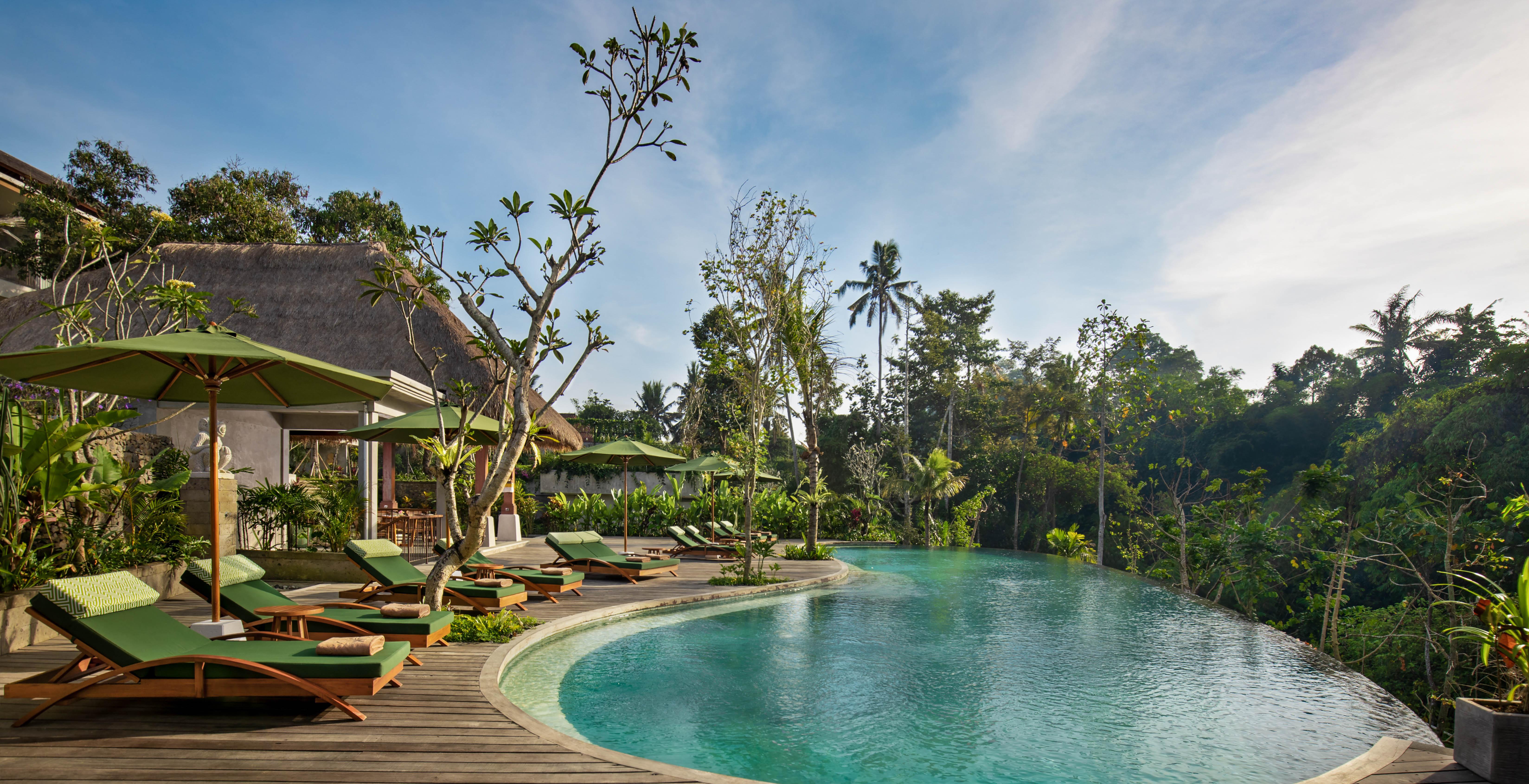 Hotel Adiwana Suweta Ubud Esterno foto The resort's infinity pool